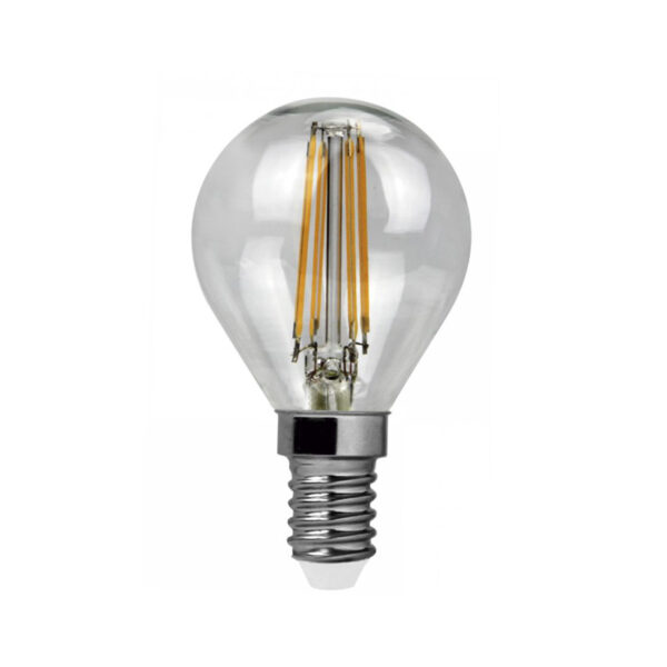 Bombilla led esférica filamento E14 6W 3000K