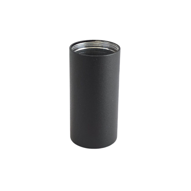 Tubo Ø40x80mm pared 2mm roscado negro texturado