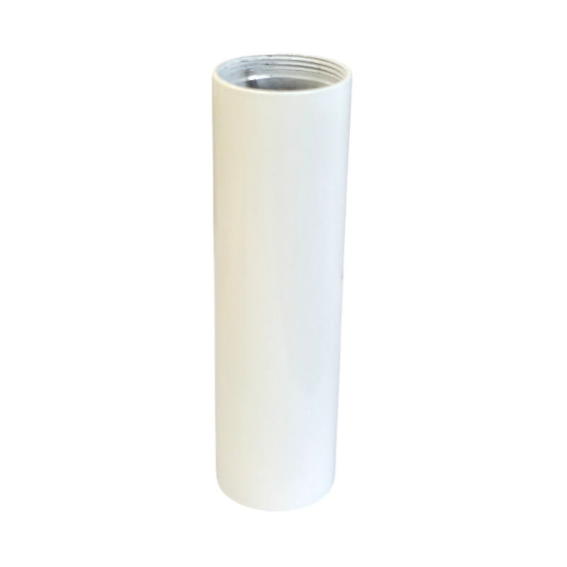 Tubo Ø40x140mm pared 2mm roscado blanco roto
